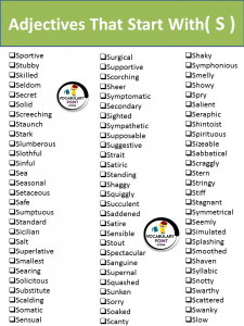 Adjectives That Start With S - Vocabulary Point