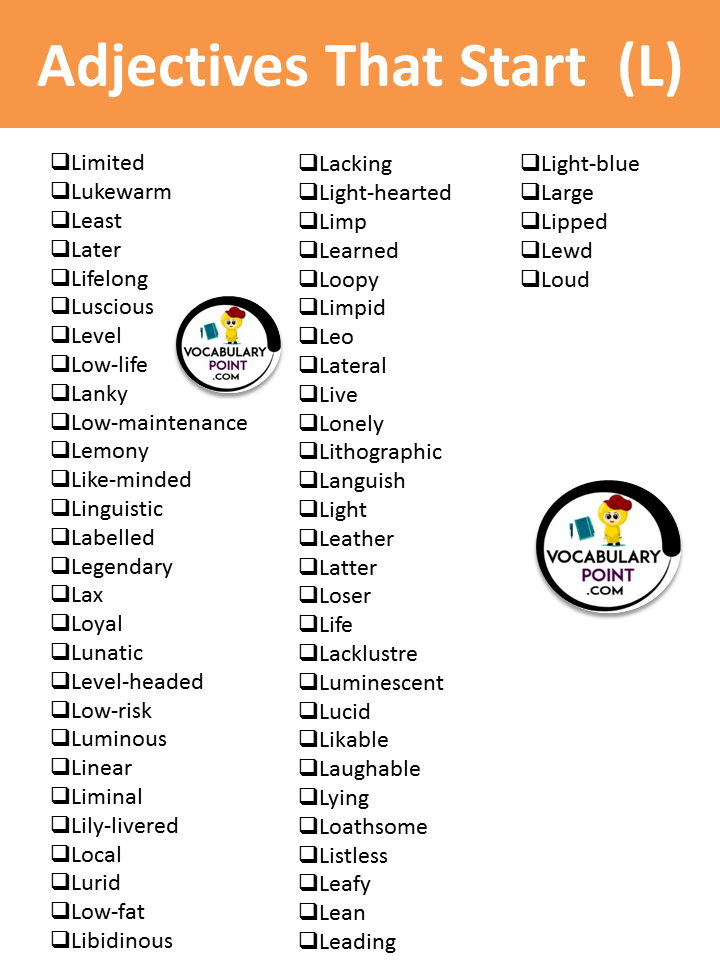 Positive Adjectives That Start L