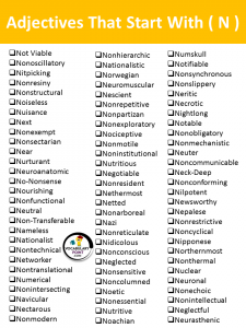 Adjectives That Start With the Letter N - Vocabulary Point