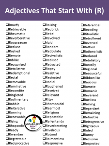 Adjectives That Start With R | DOWNLOAD PDF - Vocabulary Point