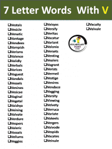 7 Letter Words with V - Vocabulary Point