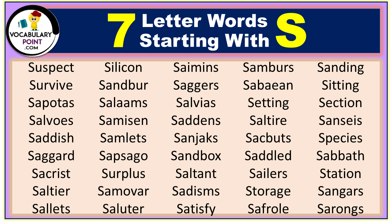 7 letter words starting with S