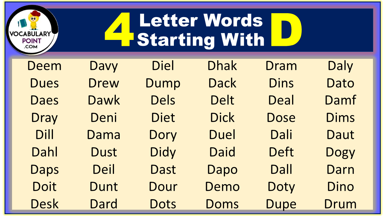 4 Letter Words Starting with D