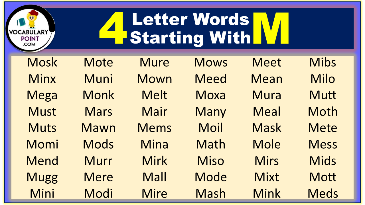 4 Letter Words Starting with M