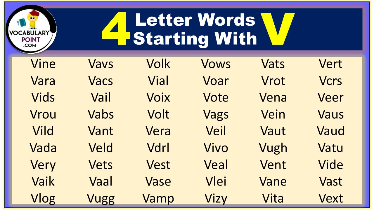 5 Letter Words Starting With V Ending In Or