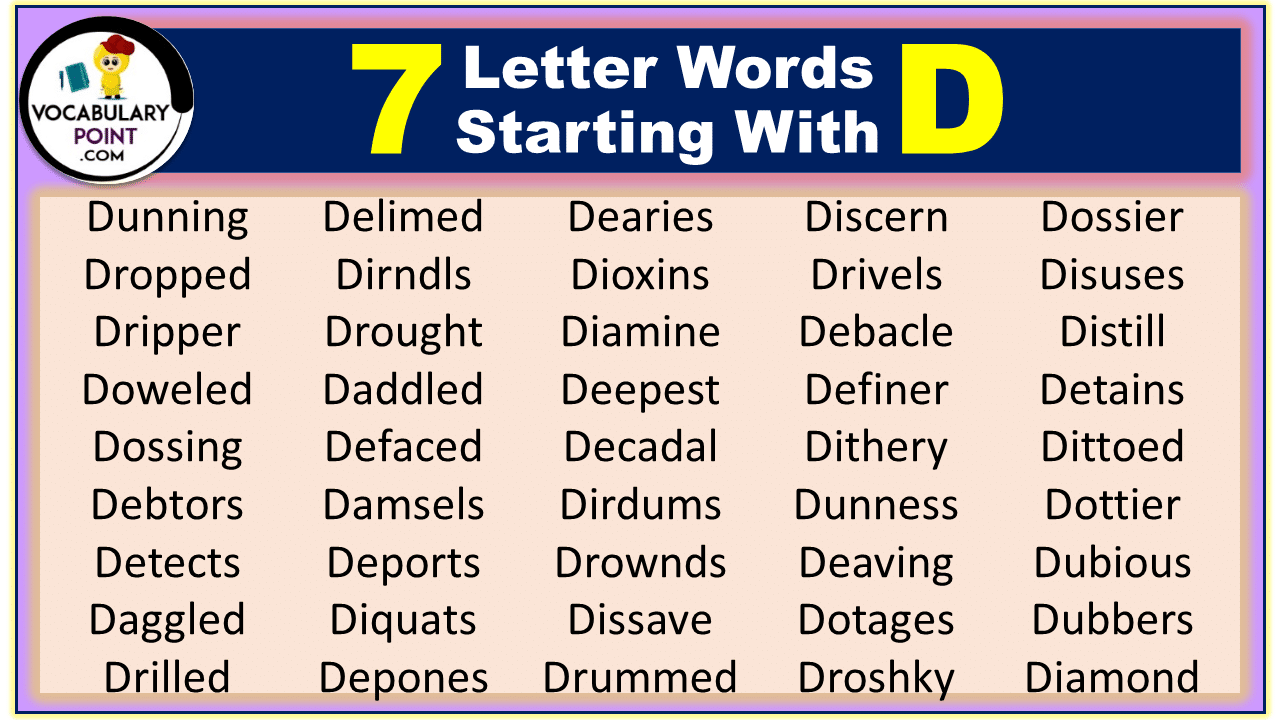 7 letter words starting with D