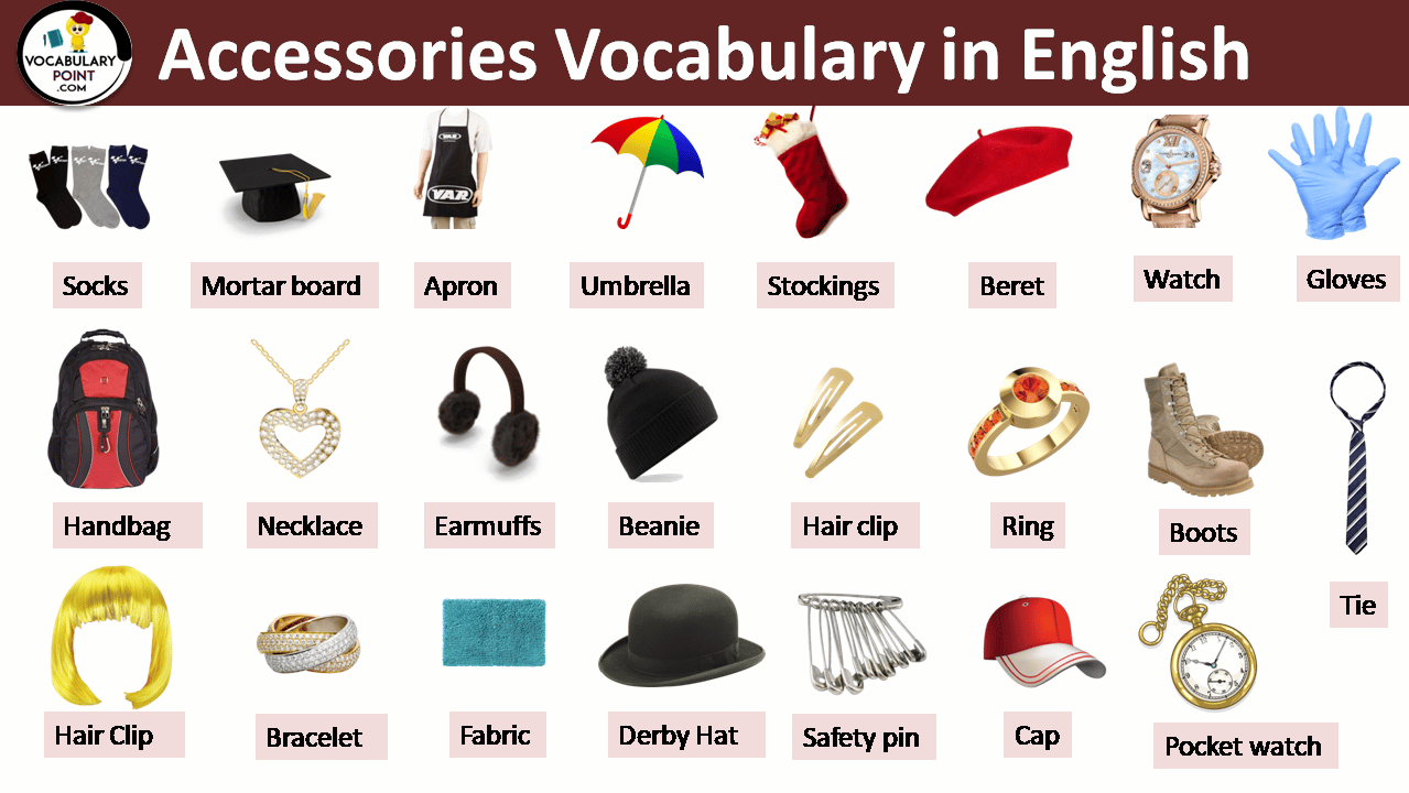 Accessories Vocabulary in English
