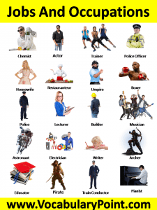 List of Jobs and Occupations in English - Vocabulary Point