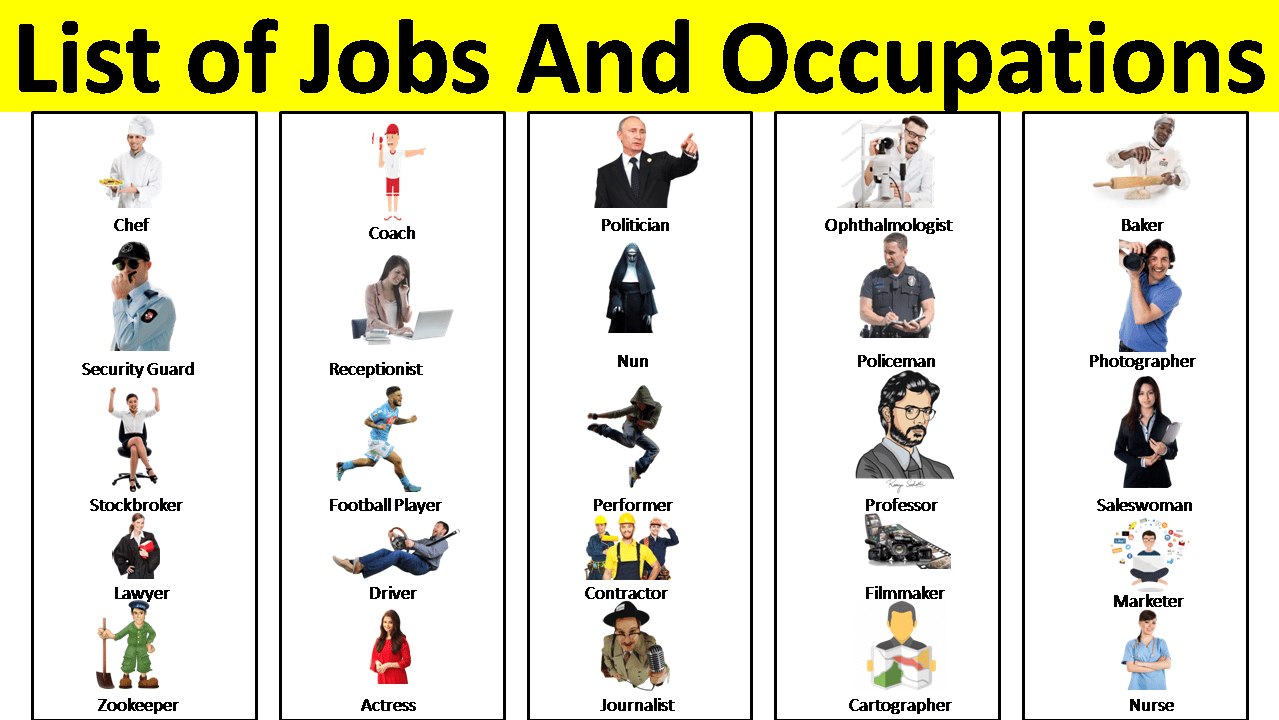 types-jobs-and-occupations-in-english-with-pictures-archives