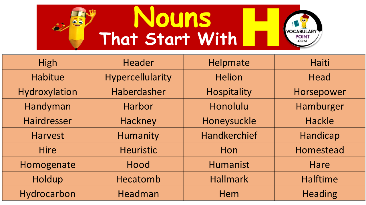 Nouns Starting With H