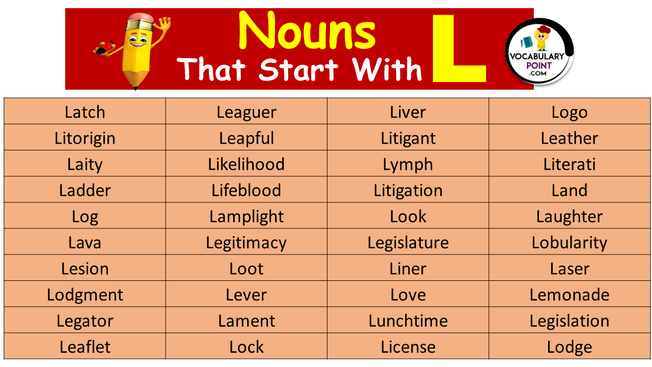 Nouns Starting With L