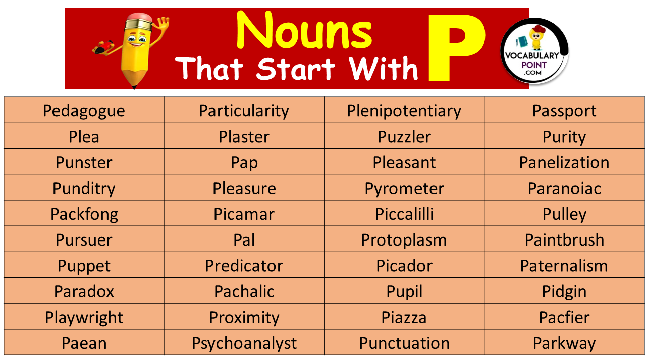 Nouns Starting With P