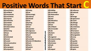 Positive Words That Start With C - VocabularyPoint.com