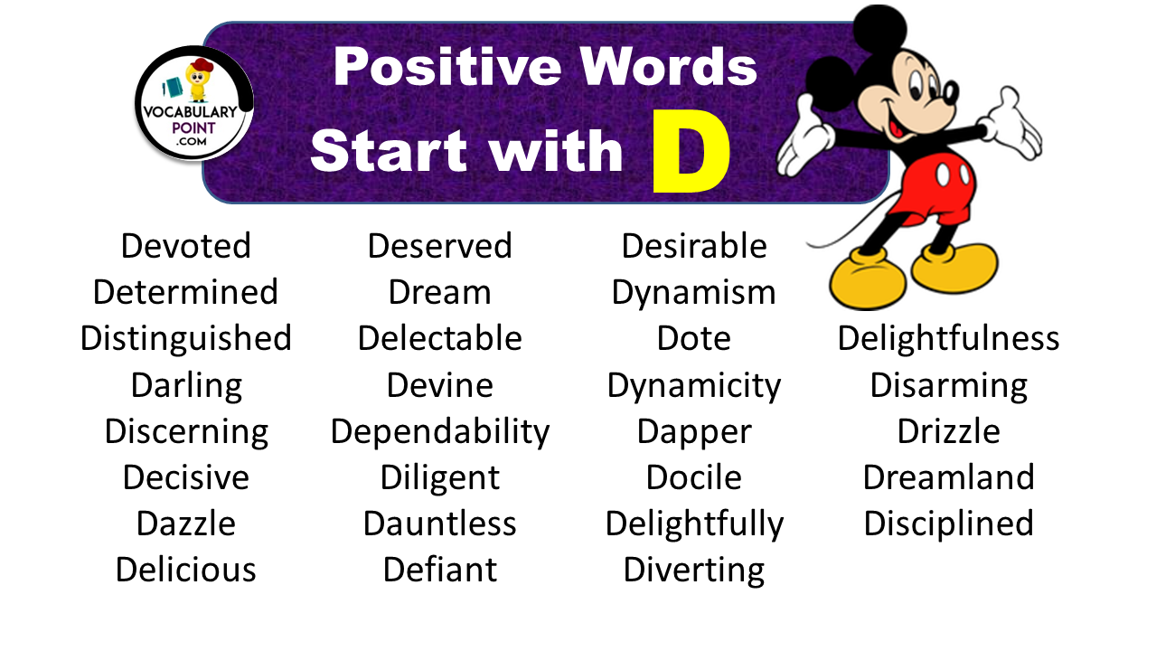 Positive Words that Start with D
