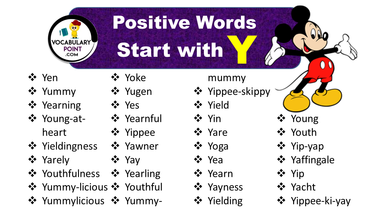 Positive Words That Start With Letter A To Z BEST GAMES WALKTHROUGH   Positive Words That Start With Y 