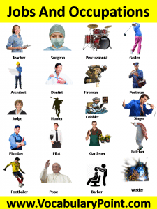 List of Jobs and Occupations in English - Vocabulary Point