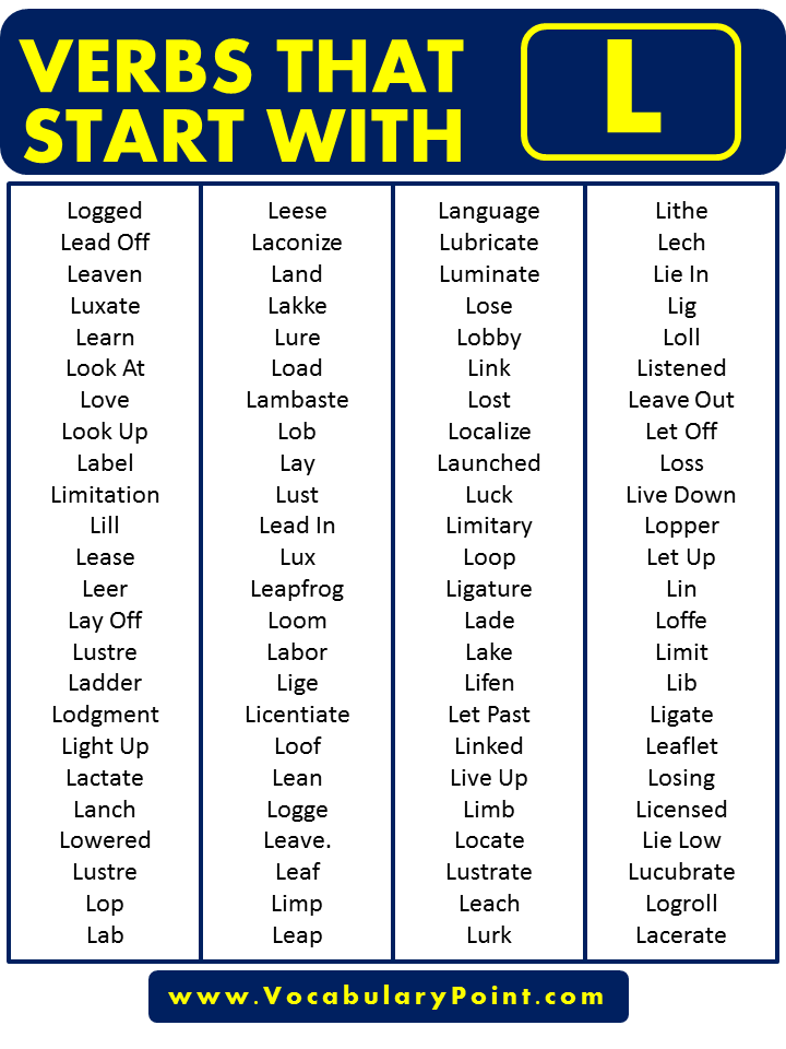 Verbs that begin with L