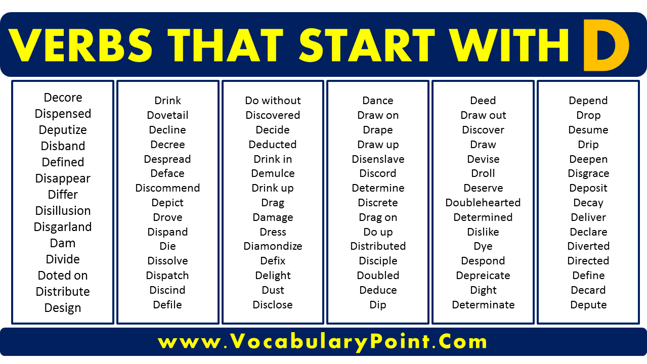 Verbs That Start With D In English Vocabulary Point