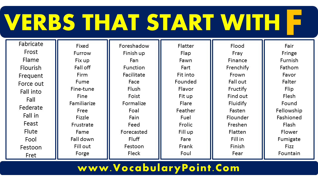 Verbs that start with F