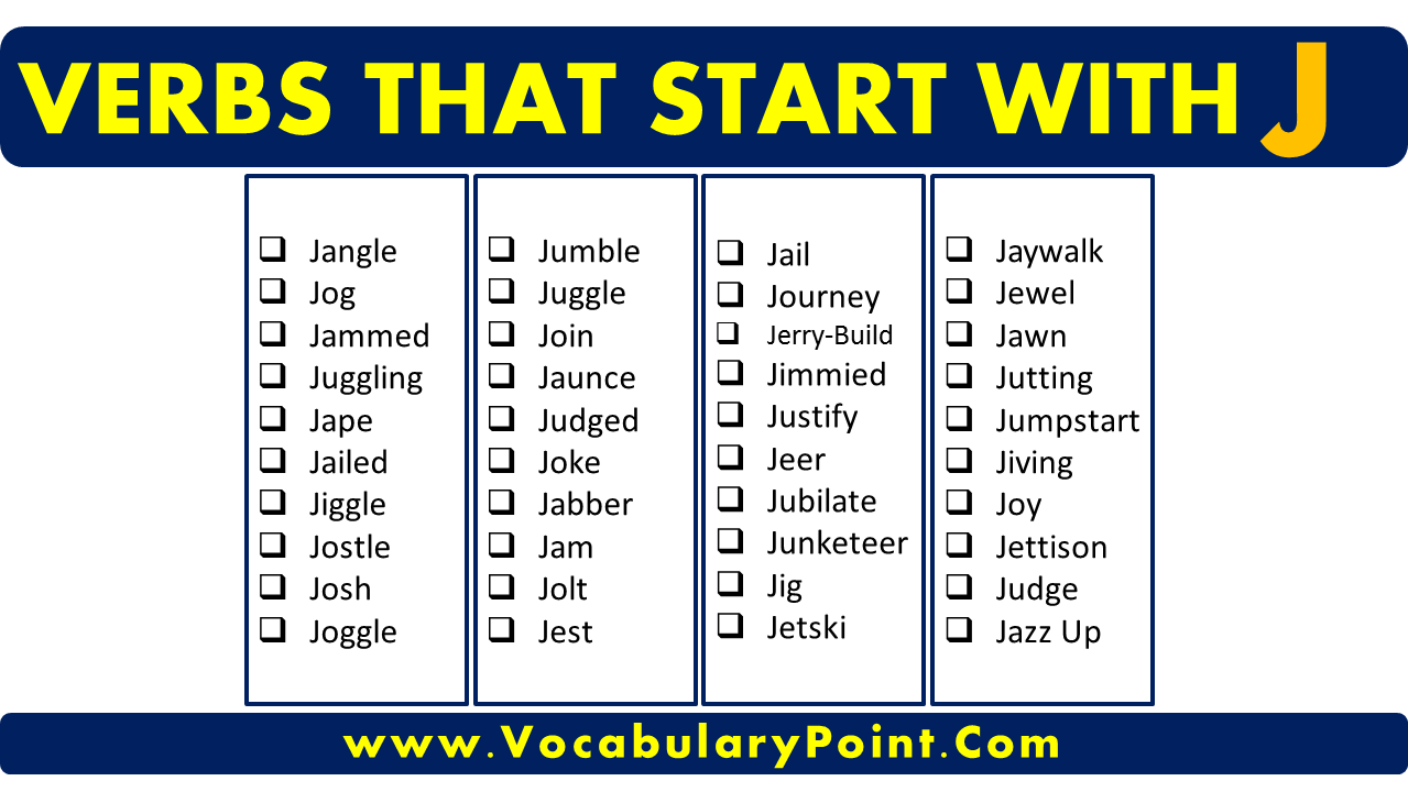 Verbs that start with J