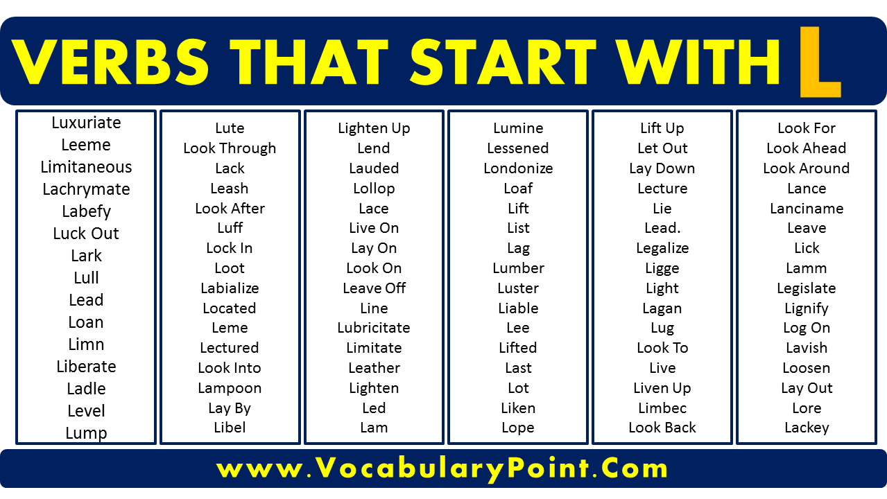 Verbs that start with L