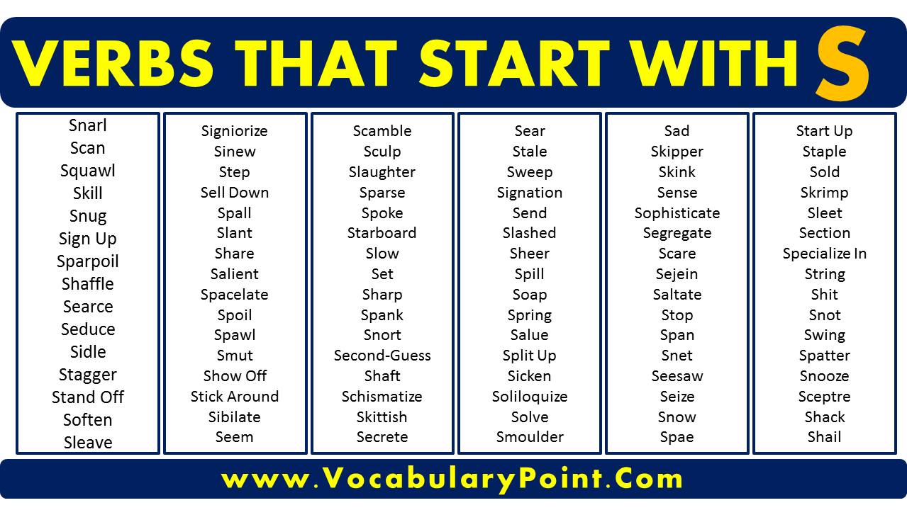 Verbs that start with S