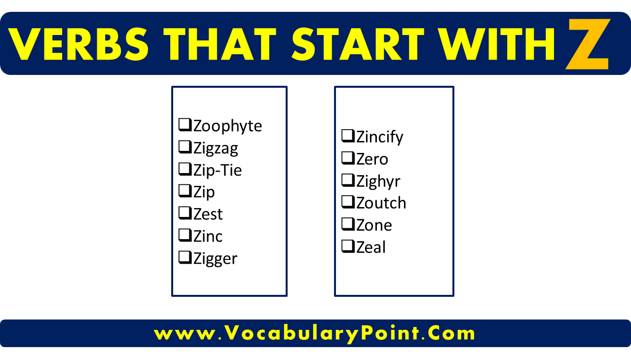 Verbs that start with Z in English 1