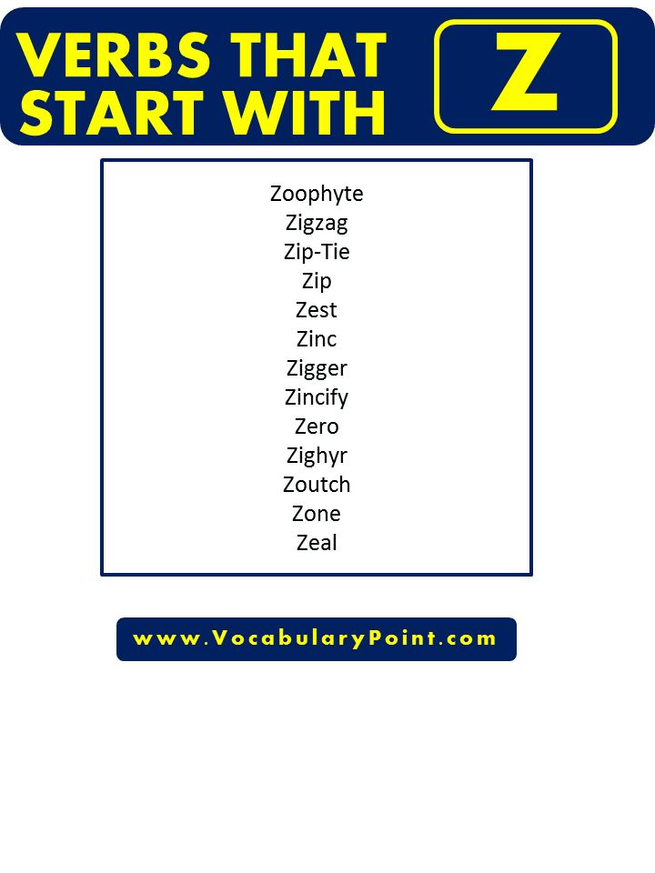 Verbs that start with Z