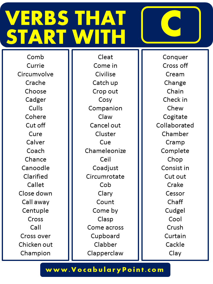 Verbs that starting with C