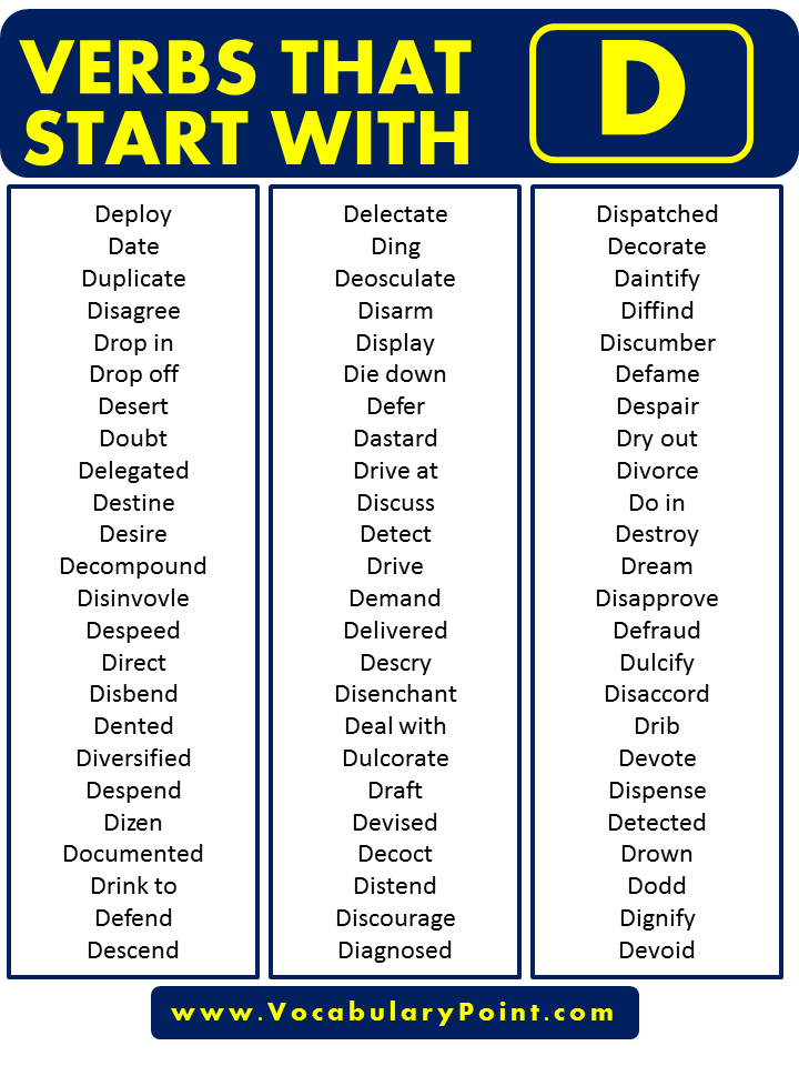 Verbs that starting with D