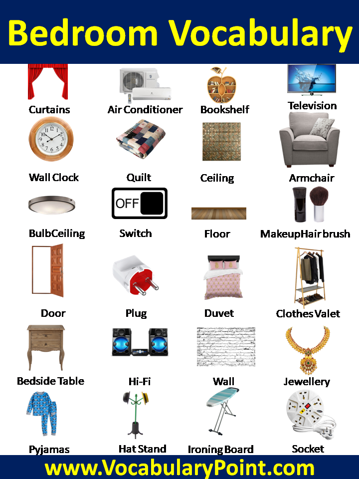 English Vocabulary For The Bedroom With Pictures 1