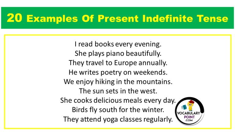 20-examples-of-present-indefinite-tense-vocabulary-point