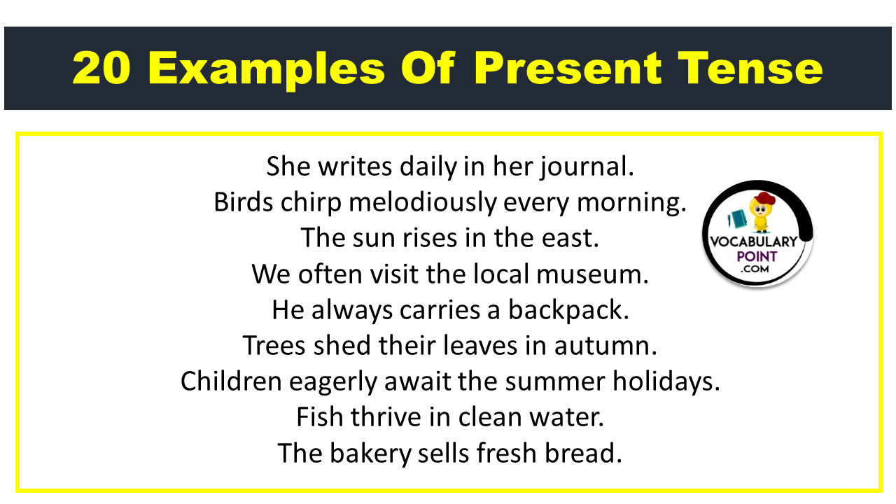 20 Examples of Present Tense
