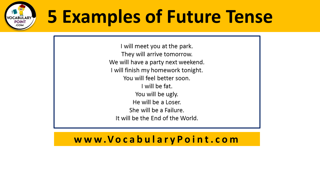 5 Examples Of Future Tense Archives VocabularyPoint