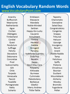 List of Random Words To improve Vocabulary - Vocabulary Point