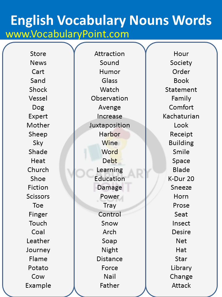 common nouns words
