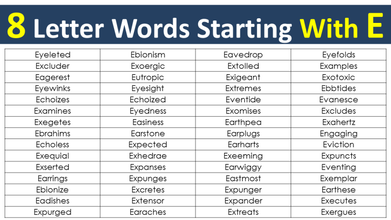 travel words beginning with e