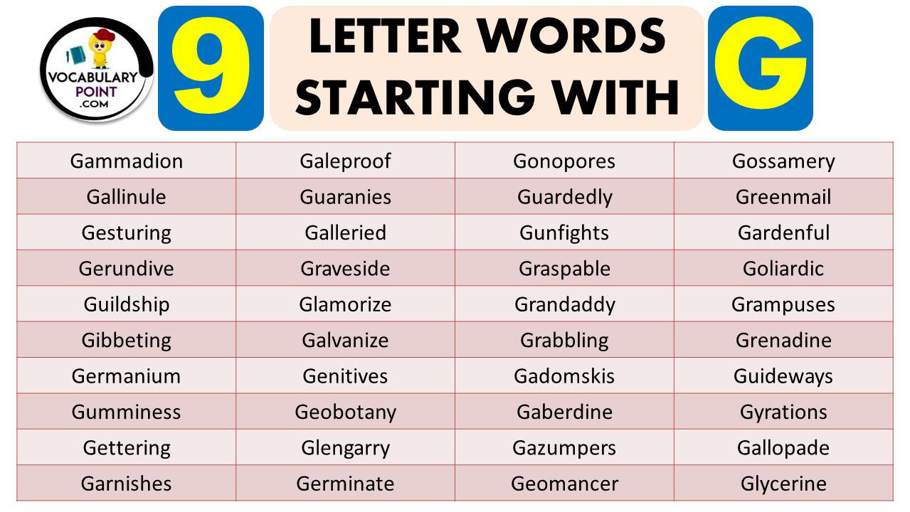 9 LETTER WORDS BEGIN WITH G Archives VocabularyPoint