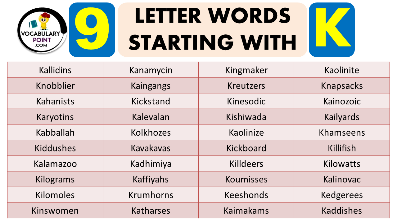 9 LETTER WORDS START WITH K Archives VocabularyPoint