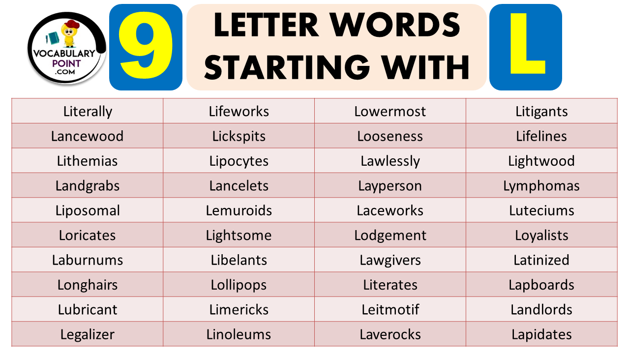 9 Letter Words Starting With L