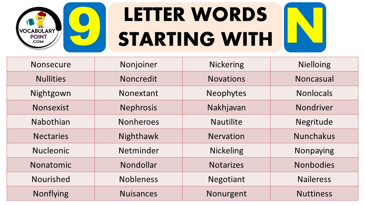 5 letter words that begin with nie