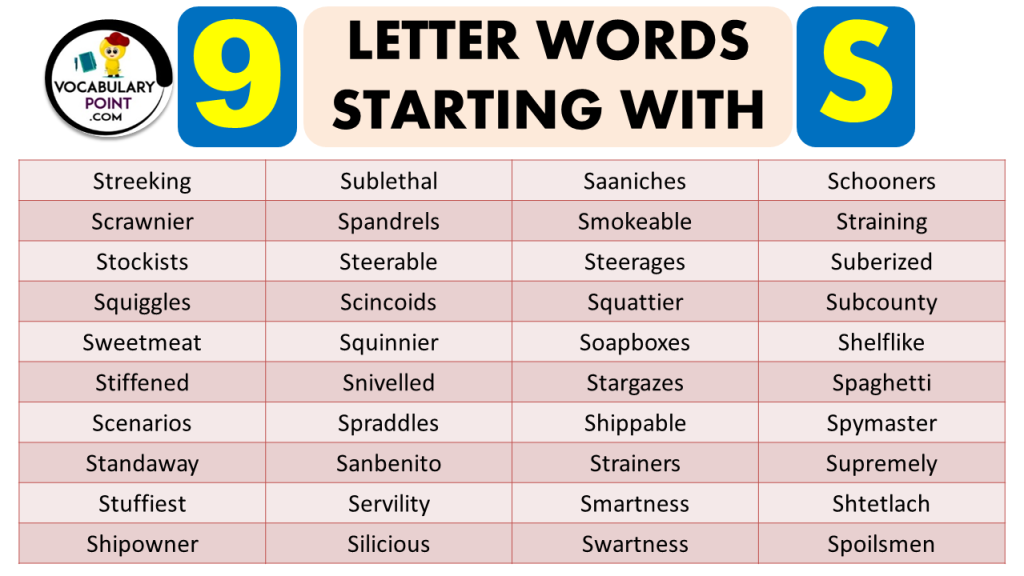 9 LETTER WORDS BEGINNING WITH S Archives VocabularyPoint