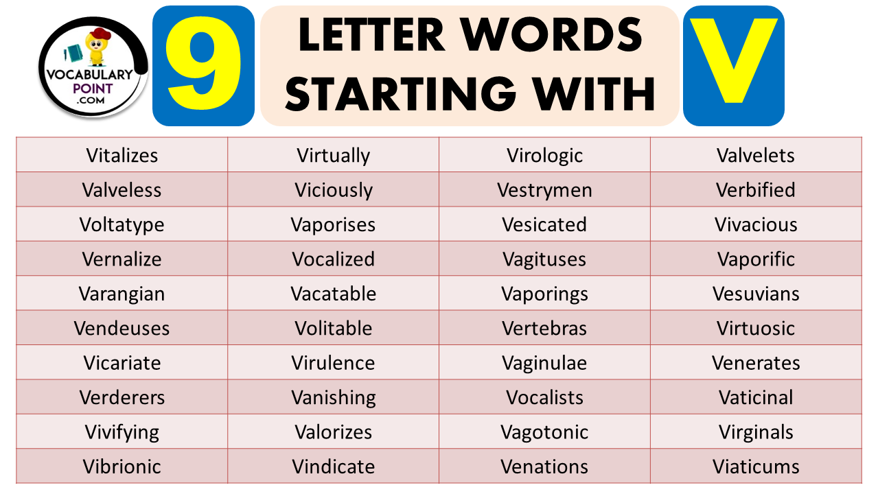 4 Letter Words Starting With A V