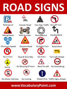 Road Signs in English | DOWNLOAD PDF - Vocabulary Point
