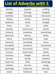 1000+ List of Adverbs A To Z (Adverbs Examples) - Vocabulary Point