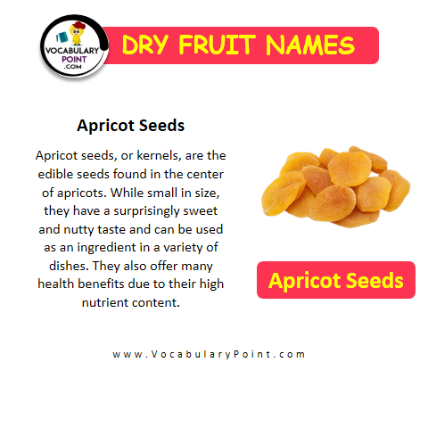 all dry fruits name