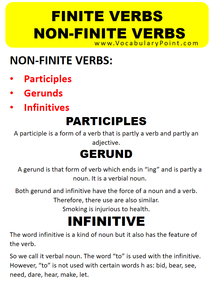 finite and non finite and their types