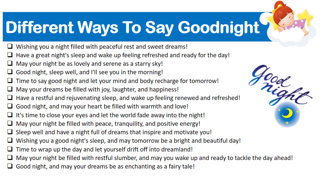  Cute Ways To Say Goodnight Over Text To Your Crush Vocabulary Point