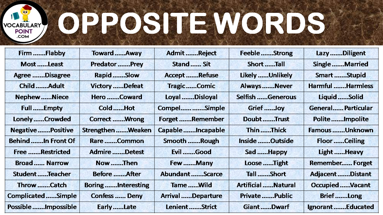 Dearth Opposite Word In English