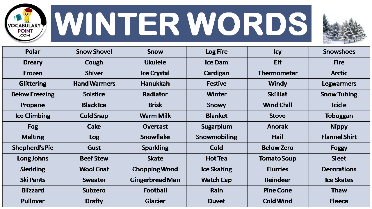 Best Winter Words